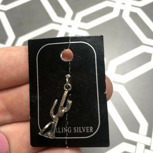 Sterling Silver CACTUS Wheel CHARM Bracelet